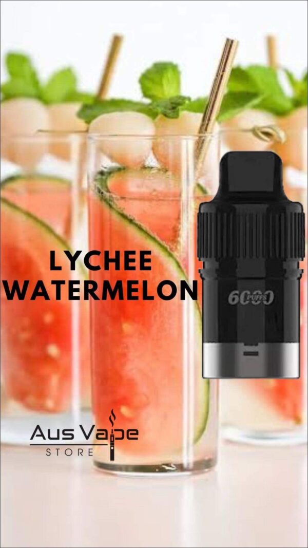 IGET BAR PLUS POD ONLY – LYCHEE WATERMELON – 6000 PUFFS